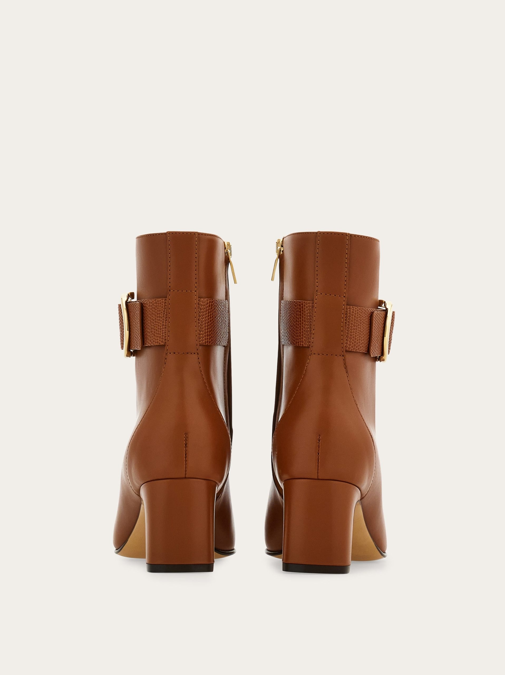Ferragamo Gancini ornament mid heel ankle boot - Image 5